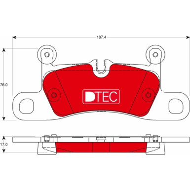 Bremsbelagsatz Vw T. Touareg 3.0-4.2 Tdi 10- Dtec Cotec | GDB1875DTE