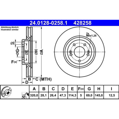 Bremsscheibe Hyundai P. I40 1.6-2.0 Gdi 11 | 24.0128-0258.1