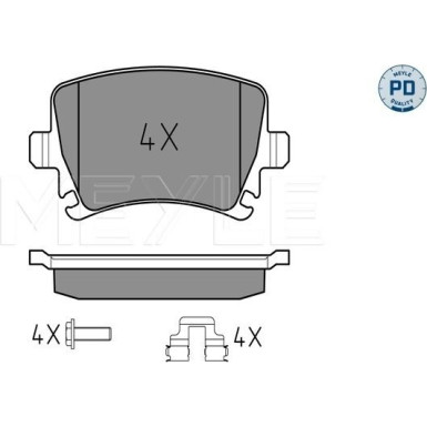 Bremsbelagsatz Vw T. Golf 5 03- /Octavia/Touran | 025 239 1417/PD