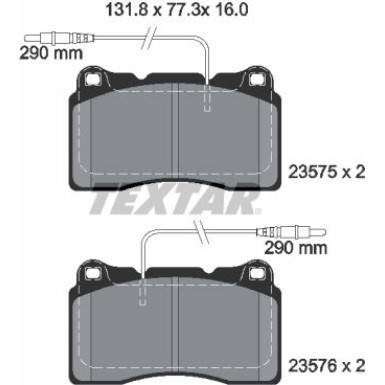 Bremsbelagsatz Peugeot S. 607 00 | 2357501