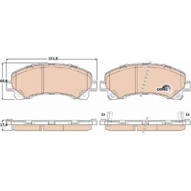 Bremsklötze VA | ISUZU D-Max 08 | GDB3545