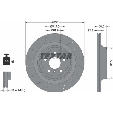 Bremsscheibe Db T. W166 11 | 92254505