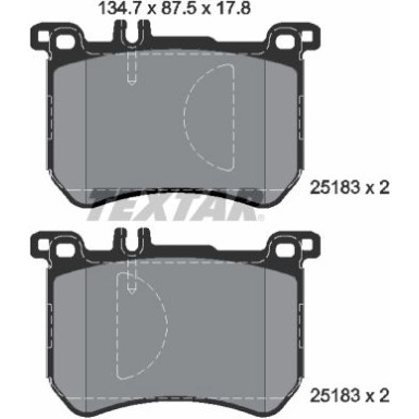 Bremsbelagsatz Db P. R231/W222 Sl 12 | 2518301