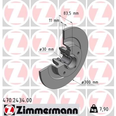 ZIMMERMANN Bremsscheibe | 470.2434.00