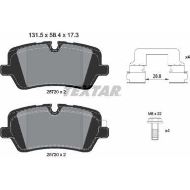 Bremsbelagsatz Landrover T. Range Rover 11 | 2572001