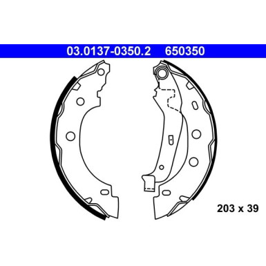 Bremsbackensatz | 03.0137-0350.2