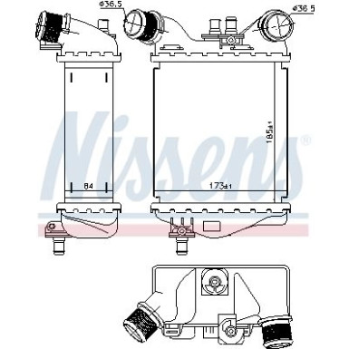 Ladeluftkühler PKW | Fiat 500 07 | 96167