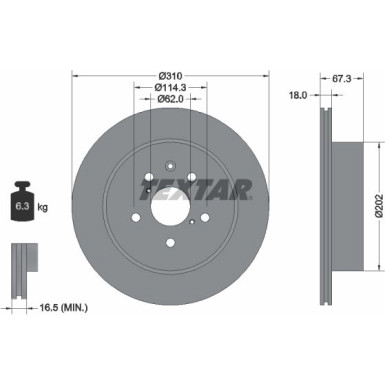 Bremsscheibe Lexus T. Gs/Is 2.2-3.5 05-11 | 92148003