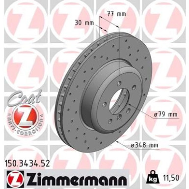 11 481 055 Sport Bremsscheibe VA Sport | BMW E60 (Behördenfzg.),E63 03 | 150.3434.52