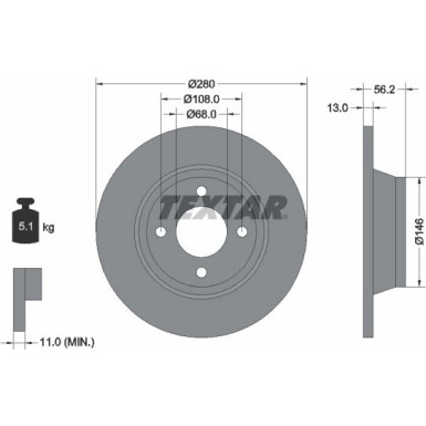 Bremsscheibe Vw P. A80 1.6 | 92060400