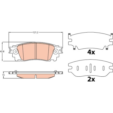 Bremsklötze HA | LEXUS NX 14 | GDB4459