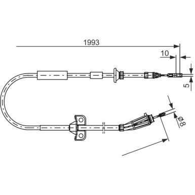 Handbremsseil | VOLVO S80,XC70,V70 | 1987477819