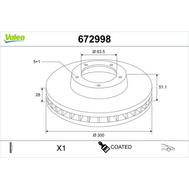 VALEO Bremsscheibe | 672998