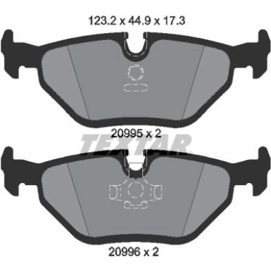 Bremsbelagsatz Bmw T. E32/E34 | 2099501