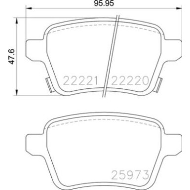 BREMBO Bremsklötze HA | OPEL Adam, Corsa E 14 | P 59 086