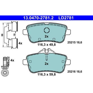 Bremsbelagsatz Db T. W166 2,1-3,0 11- Keramik | 13.0470-2781.2