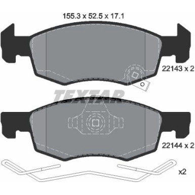 Bremsbelagsatz Opel P. Corsa 1.0-1.4 14 | 2214301