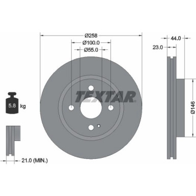 Bremsscheibe Mazda S. 2 07 | 92166803