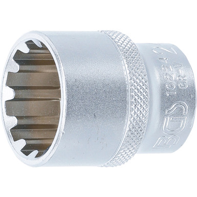 BGS Steckschlüssel-Einsatz Gear Lock | Antrieb Innenvierkant 12,5 mm (1/2"""") | SW 24 mm | 10224