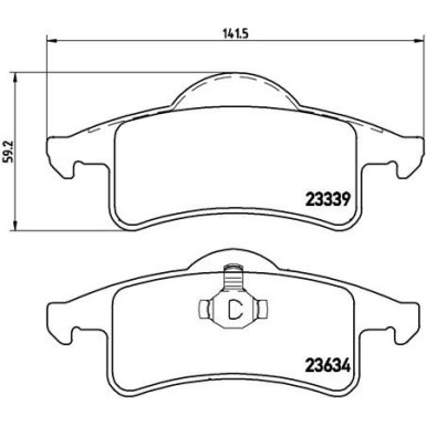 BREMBO Bremsklötze HA | JEEP Cherokee 83-01 | P 37 006