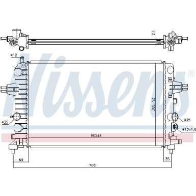 Wasserkühler PKW | OPEL Zafira 05- Astra H | 63028A