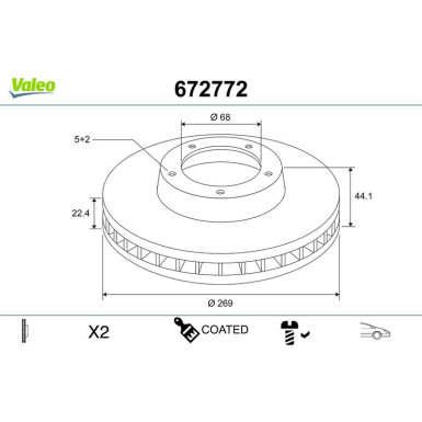 VALEO Bremsscheibe | 672772