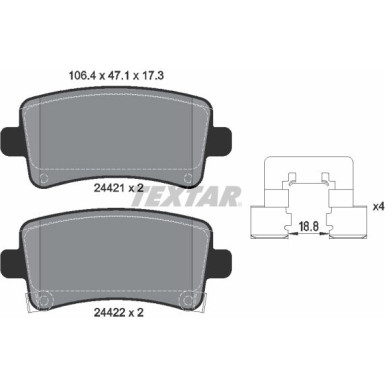 Bremsbelagsatz Opel T. Insignia 08- 1,6-2,0/Cdti | 2442101