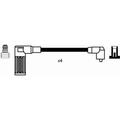 RC-FT628 NGK | Zündkabelsatz | FIAT PUNTO (176) 90 1.6,1.94-4.97 | 7171