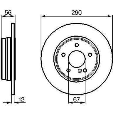 Bremsscheibe HA | MERCEDES W210 95 | 0 986 478 899