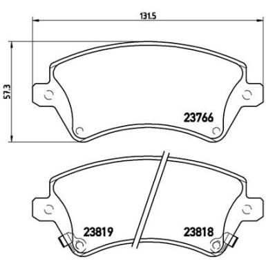 BREMBO Bremsklötze VA | TOYOTA Corolla 01-08 | P 83 064