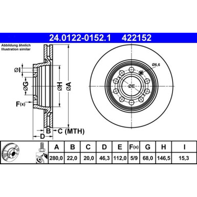 Bremsscheibe Vw Passat 96-05 | 24.0122-0152.1