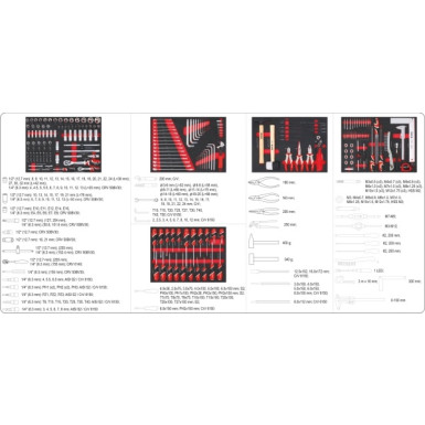 Werkzeugwagen Mit Sortiment 211-Tlg | YT-55290