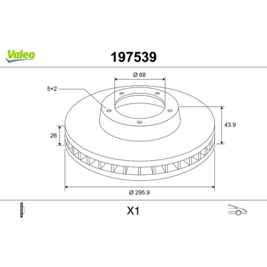 VALEO Bremsscheibe | 197539