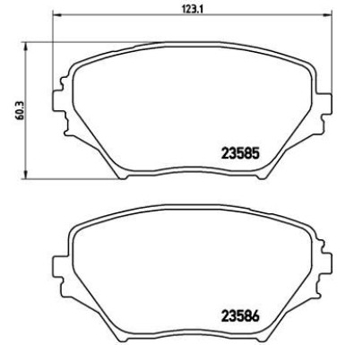 BREMBO Bremsklötze VA | TOYOTA RAV4 00-05 | P 83 055