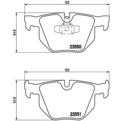 BREMBO Bremsklötze HA | BMW 3, X1 04-15 | P 06 039