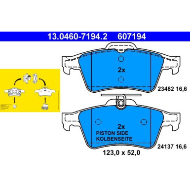 Bremsbelagsatz Renault T. Laguna 01 | 13.0460-7194.2