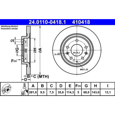 Bremsscheibe | 24.0110-0418.1