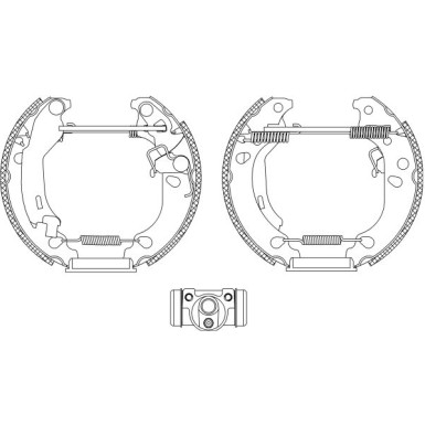 Satz Bremsbacken Fiat 500 1.2, 1.3D Multijet 10.07- (180X32) | 84061000