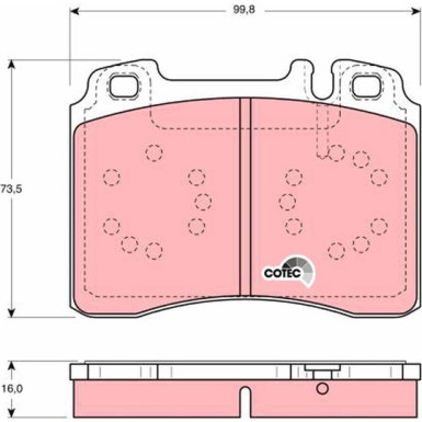 Bremsbelagsatz Db P. W124/201 | GDB1318