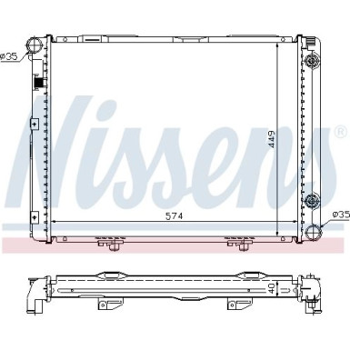 Wasserkühler PKW | MERCEDES W201 | 62721A