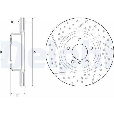 DELPHI Bremsscheibe | BG9235C