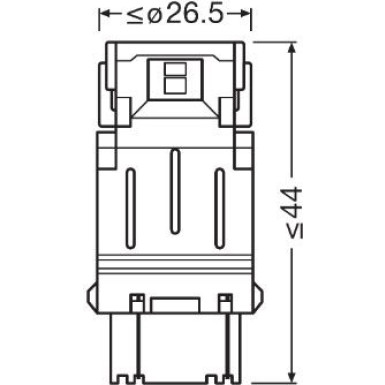 P27/7W Osram | LED Red 12V | LEDriving | 3157DRP-02B