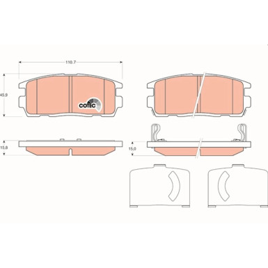 Bremsklötze HA | OPEL Antara,Captiva 06 | GDB1716