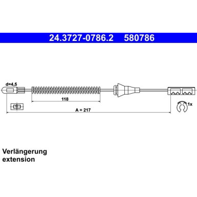 Seilzug, Feststellbremse | 24.3727-0786.2