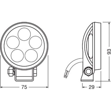 LEDriving ROUND VX70-SP | Osram | LED Arbeitsscheinwerfer | LEDWL102-SP