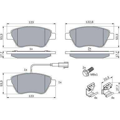 Bremsklötze | FIAT,LANCIA,CITROEN,PEUGEOT,ALFA | 0 986 494 113