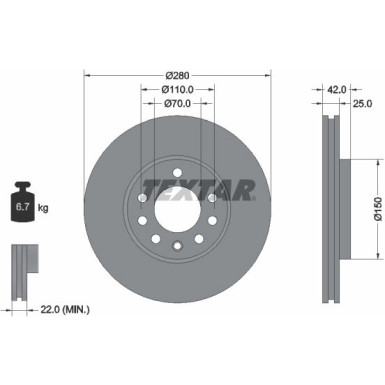 Bremsscheibe Opel P. Astra G | 92091903