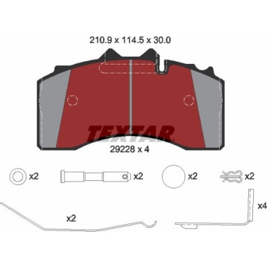 Bremsbelagsatz Bpw Eco+2 2009 | 2922801