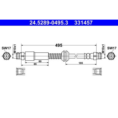 Bremsschlauch | 24.5289-0495.3