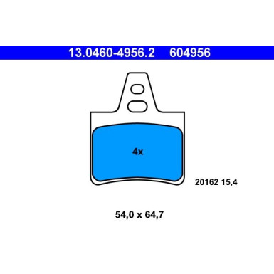 ATE Bremsbeläge | 13.0460-4956.2